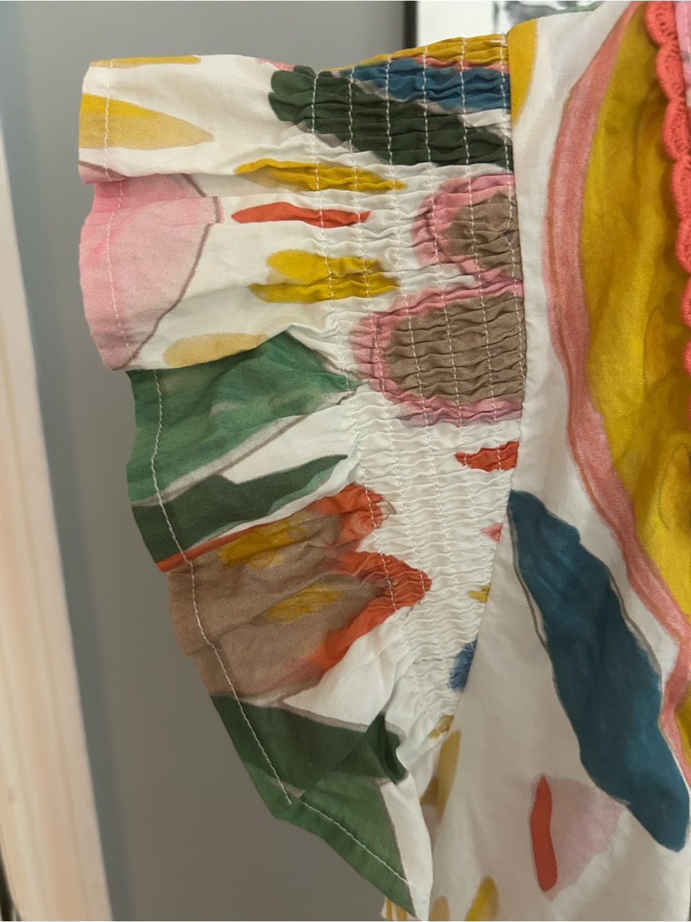 Umgee Multicolor Floral Flutter-Sleeve Dress - Picture 3 of 11